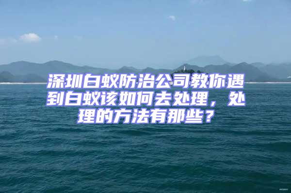 深圳白蟻防治公司教你遇到白蟻該如何去處理，處理的方法有那些？