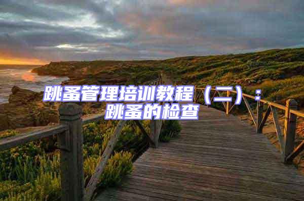 跳蚤管理培訓(xùn)教程（二）：跳蚤的檢查