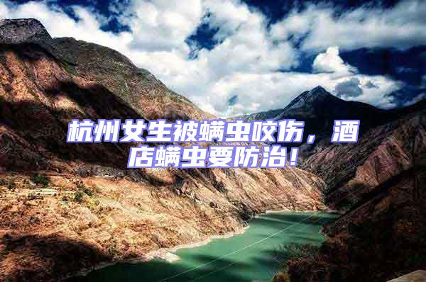 杭州女生被螨蟲咬傷，酒店螨蟲要防治！