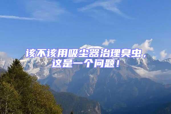 該不該用吸塵器治理臭蟲,這是一個問題!