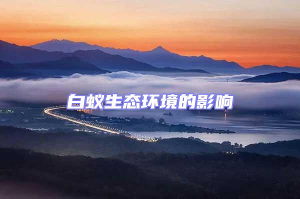 白蟻生態環境的影響