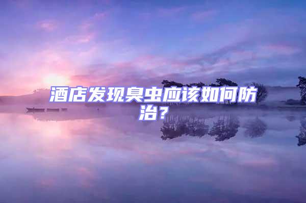 酒店發現臭蟲應該如何防治？