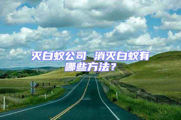滅白蟻公司 消滅白蟻有哪些方法?