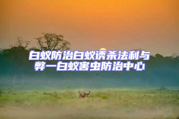 白蟻防治白蟻誘殺法利與弊一白蟻害蟲防治中心
