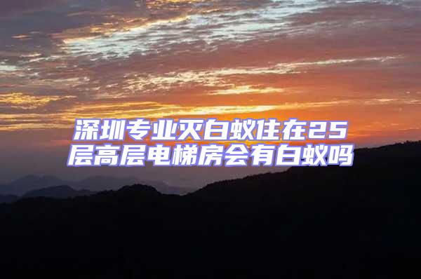 深圳專業(yè)滅白蟻?zhàn)≡?5層高層電梯房會有白蟻嗎