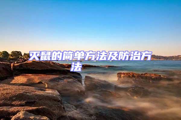 滅鼠的簡單方法及防治方法    