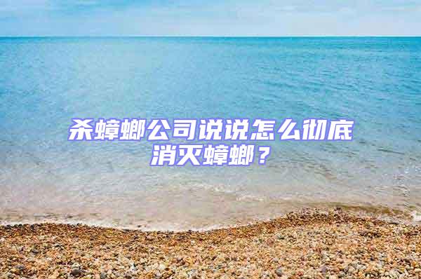 殺蟑螂公司說說怎么徹底消滅蟑螂？