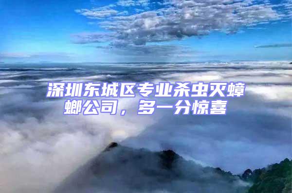 深圳東城區(qū)專業(yè)殺蟲滅蟑螂公司,多一分驚喜