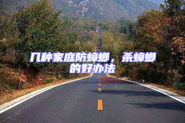 幾種家庭防蟑螂，殺蟑螂的好辦法