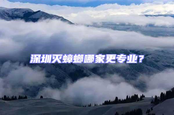 深圳滅蟑螂哪家更專業(yè)？
