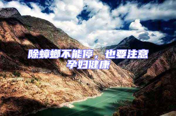 除蟑螂不能停，也要注意孕婦健康