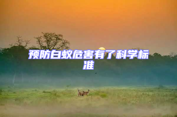 預防白蟻危害有了科學標準