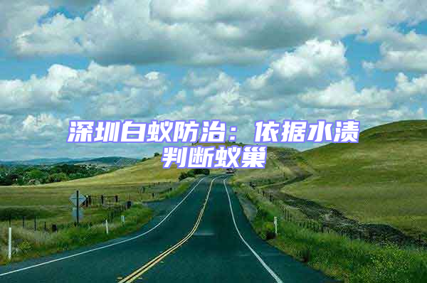 深圳白蟻防治:依據(jù)水漬判斷蟻巢