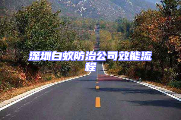 深圳白蟻防治公司效能流程