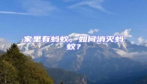 家里有螞蟻，如何消滅螞蟻？