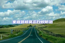 家庭裝修莫忘白蟻防治