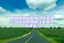如何使用粘鼠板？滅老鼠公司認為使用的注意事項有哪些？